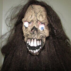 Scary Caveman Zombie Long Haired Halloween Mask